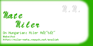 mate miler business card